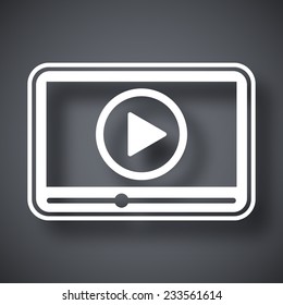 Vector media player icon