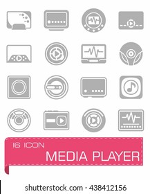 Vector Media player icon set