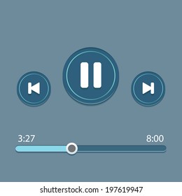 Vector media player template