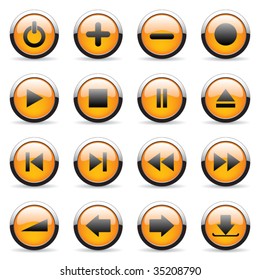 Vector media and web icon set