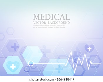 Vector Medical Abstract Background.hexagon Geometric Shape.