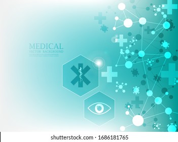 vector medical anti coronavirus concept.abstract futuristic background.