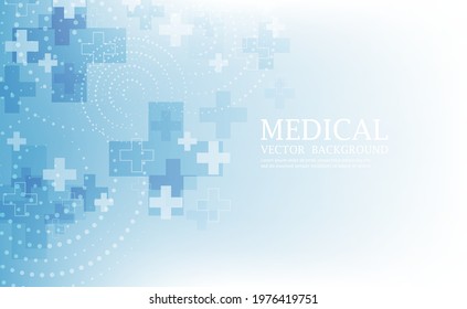 Vector medical background. Geometric cross shape pattern