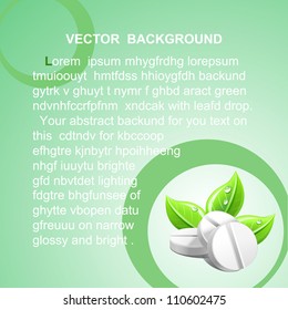 Vector medical background with pill.