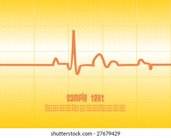 vector of a medical background showing a heart beat