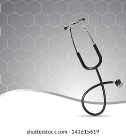 Vector medical background of stethoscope