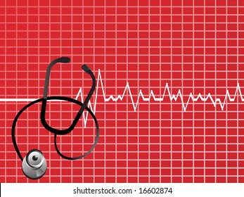 vector medical background with stethoscope