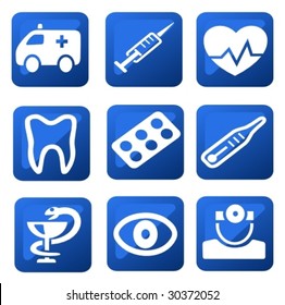 Vector: Medical buttons