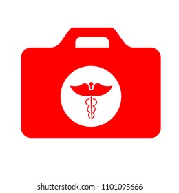 vector medical case sign - insurance symbol