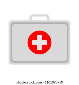 vector medical case sign - insurance symbol - first aid kit, emergency box