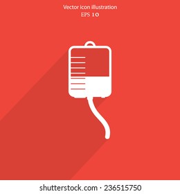 Vector medical dropper flat icon. Eps 10.
