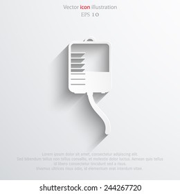 Vector medical dropper flat icon. Eps 10.
