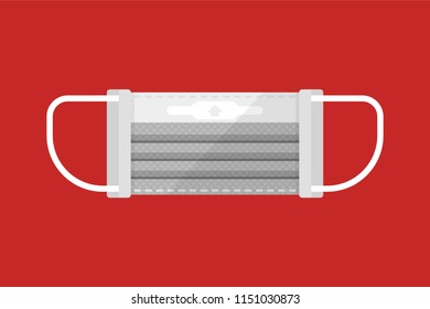 Vector medical face mask in flat style