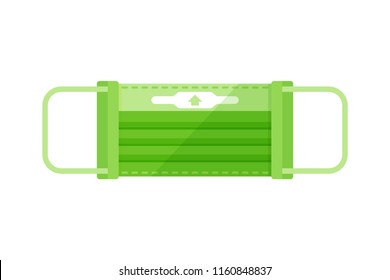 Vector medical face mask in flat style
