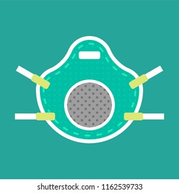 Vector medical face mask in flat style