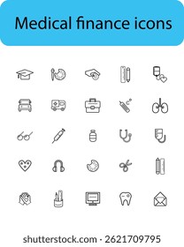 Vector Medical Finance Concept icon.