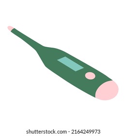 Vector medical first aid and thermometer. Flat illustration healthcare