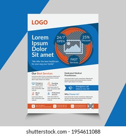 Vektorgrafik-Vorlage für medizinisches Flyer, kostenlose Vektorgrafik- und Business-Flyer-Vorlage
