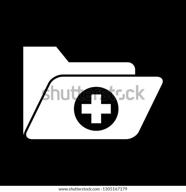 Vector Medical Folder Icon Stock Vector (Royalty Free) 1305167179 ...