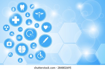 Vector Medical Health Care Icon Concept Background