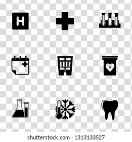 vector medical & health care sign symbols set - medicine illustrations, clinic, pharmacy and hospital icons