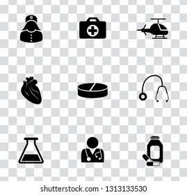 vector medical & health care sign symbols set - medicine illustrations, clinic, pharmacy and hospital icons