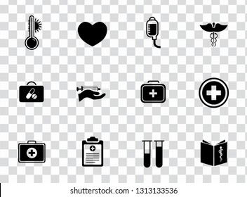 vector medical & health care sign symbols set - medicine illustrations, clinic, pharmacy and hospital icons