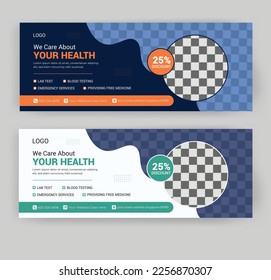 vector medical healthcare corporate social  Facebook cover design template