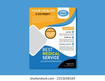 Vector medical healthcare flyer template