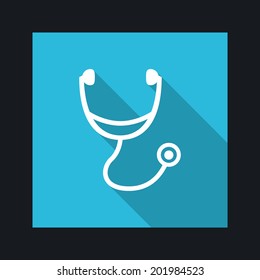 Vector medical hearing aid flat web icon