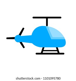 Vector Medical Helicopter Illustration, Transport Emergency - Help Icon