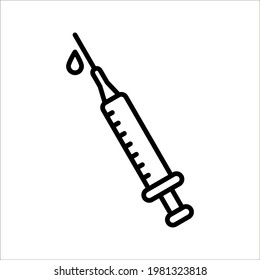 vector medical icon for pandemic vaccine ampoule and syringe. Image of covid-19 vaccine and syringe. Illustration of antiviral vaccine eps 10