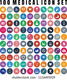 Vector Medical Icon Set Of 100 Medical & Hospital Icons.