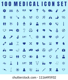 Vector Medical Icon Set Of 100 Medical & Hospital Icons.