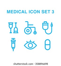 Vector medical Icon Set 3 made in flat style