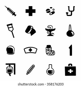 Vector Medical icon set on white background