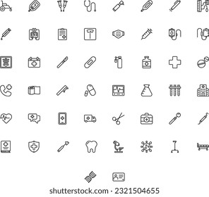 Vector of Medical Icon Set. Perfect for user interface, new application.
