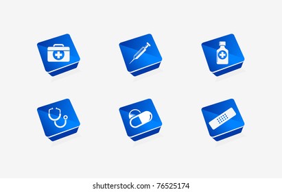 Vector medical icon set for web & applications