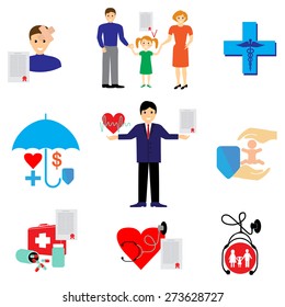 Vector Medical icons set: 