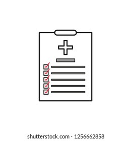 Vector medical list icon