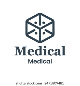 Vector médico logo creativo símbolo médico icono diseño