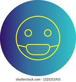 Vector Medical Mask Emoji Icon
