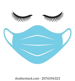 Máscara Médica Vectora Con Ojos