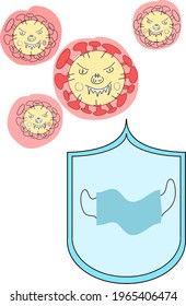 vector medical mask as a shield against viruses and diseases