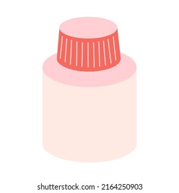 Vector medical pill bottle. Flat illustration healthcare
