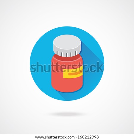 Vector Medical Pill Bottle Icon