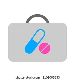 Vector Medical Pills Illustration -  Medicine Icon, Drug Symbol