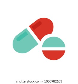 vector medical pills - medicine icon, capsule and drug - healthcare icon