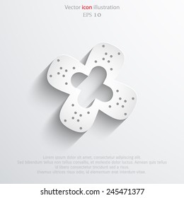 Vector medical plaster flat icon. Eps 10.