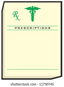 Vector Of Medical Prescription Pad